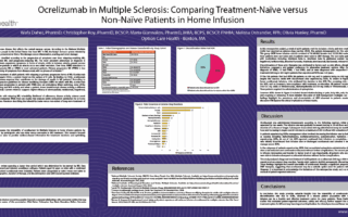 Ocrelizumab in Multiple Sclerosis: Comparing Treatment-Naïve versus Non-Naïve Patients in Home Infusion poster image