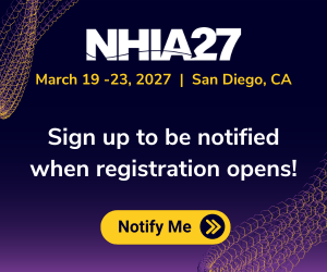 NHIA27 graphic, March 19 -23, 2027 San Diego, CA Sign up to be notified when registration opens!